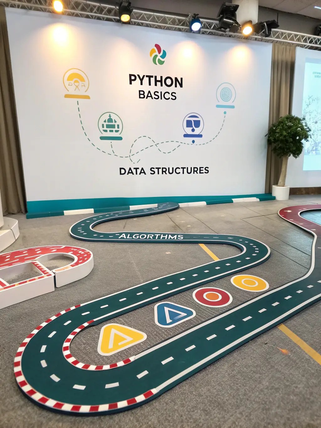 A visual representation of a structured learning path, showing a clear progression through different modules and skill levels.